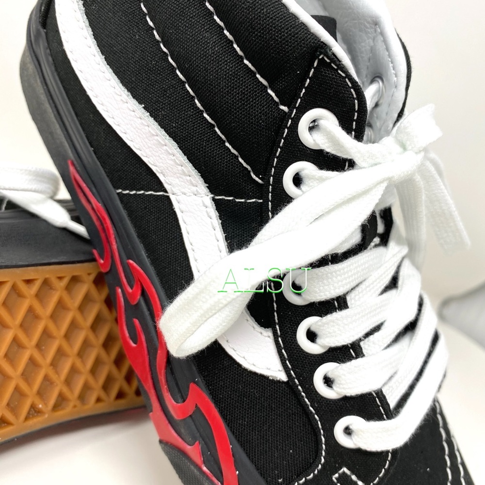 VANS SK8-Mid Reissue Flame Cut Out Suede Black W - Picture 7 of 8